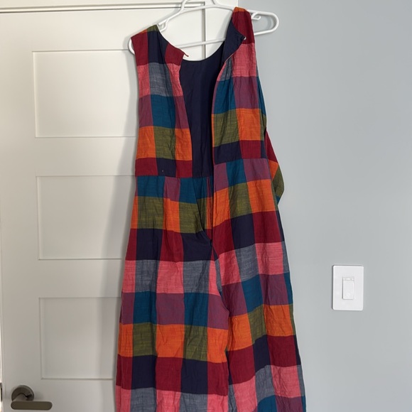 Multicolor Plaid Sleeveless romper - Picture 4 of 7